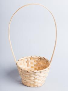 Корзина плетеная (бамбук),D20 Н9 НН34 см,цвет натуральный