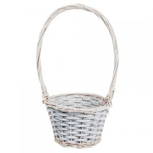 Корзина плетеная (бамбук),D20 Н9 НН34 см,цвет серый