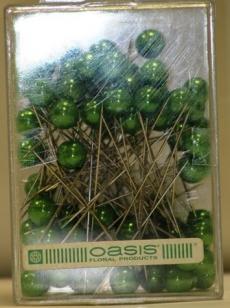 Булавки OASIS зеленое яблоко, 65 х 10 мм d